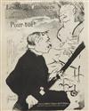 HENRI DE TOULOUSE-LAUTREC (1864-1901). LES VIEILLES HISTOIRES. Two Sheet-Music Covers. 1893. Each approximately 11x8 inches, 28x21 cm.